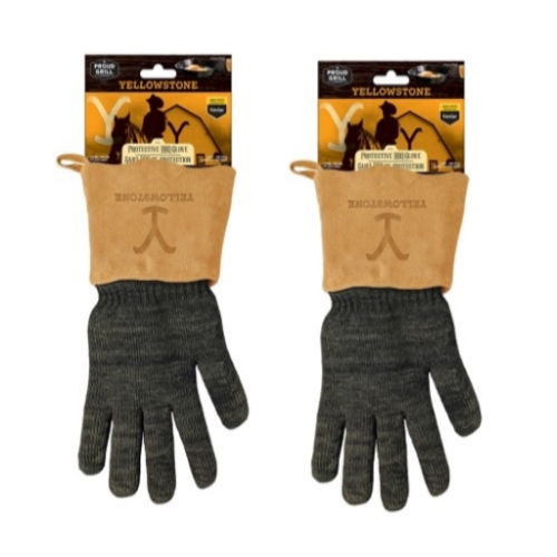 Yellowstone™ Protective BBQ & Utility Gloves. 2 Glove Bundle Proud