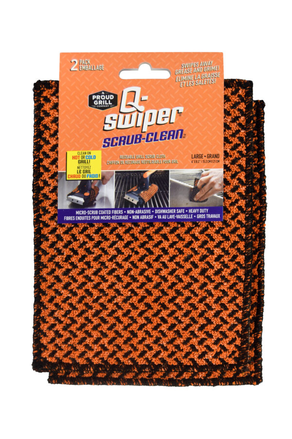 Q-Swiper Scrub-Clean Grill Cleaning Cloth - 2 Pack